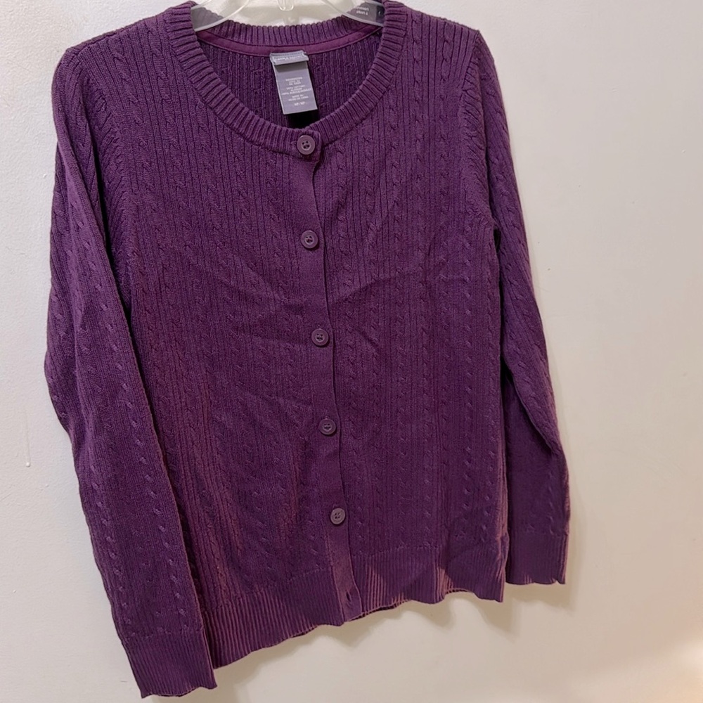 Laura Scott Petite Cable Knit Cardigan